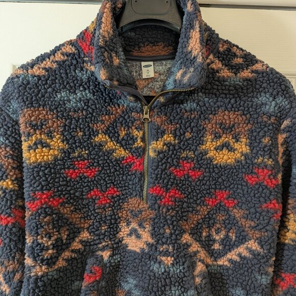 Old Navy Relaxed Cozy Sherpa Half-Zip Sweatshirt - Size XS - Picture 3 of 10